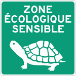 Pancarte des écosystèmes sensibles de la Trotue des Bois